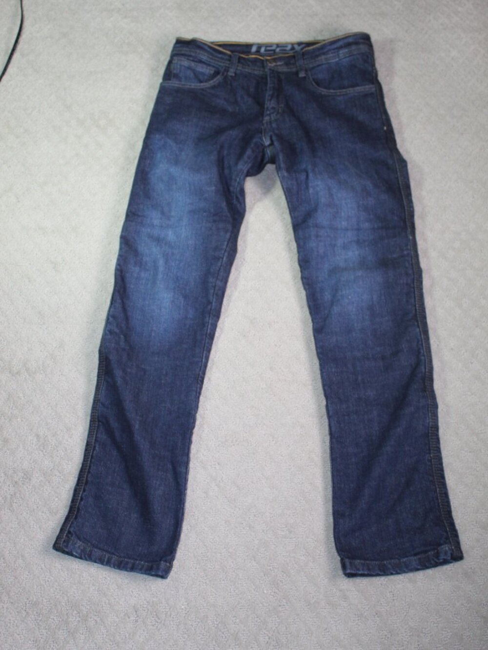 Reax Size 28x32 Dark Blue Straight Leg Motorcycle Jeans